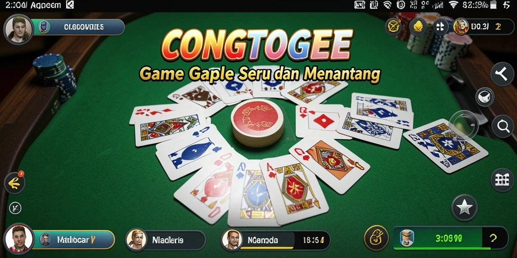Tampilan gameplay seru Gaple dalam CONGTOGEL.