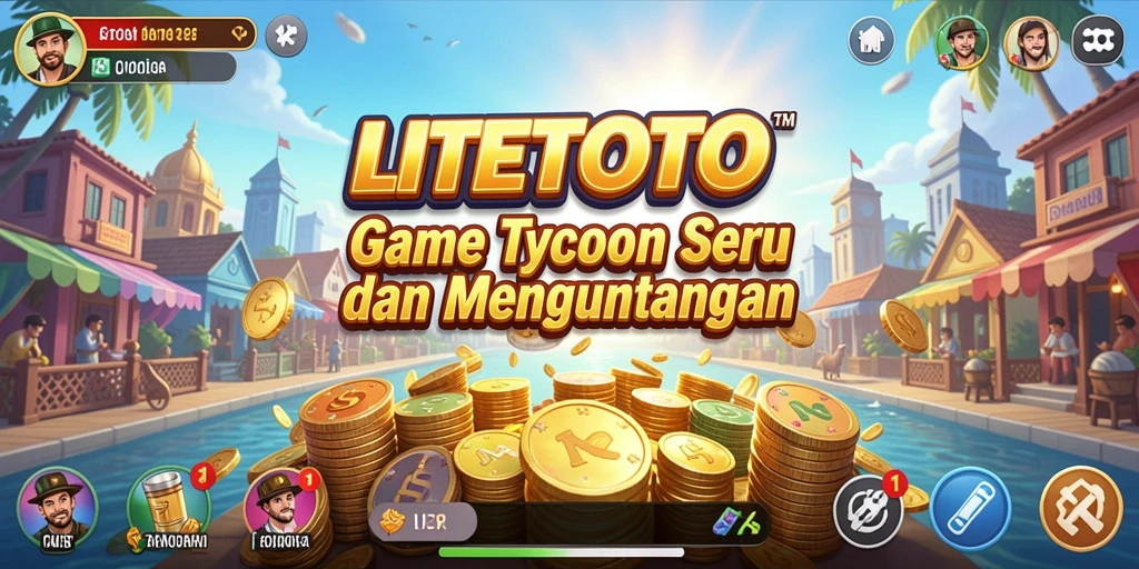 Screenshot LITETOTO menampilkan gameplay seru saat merancang bisnis.