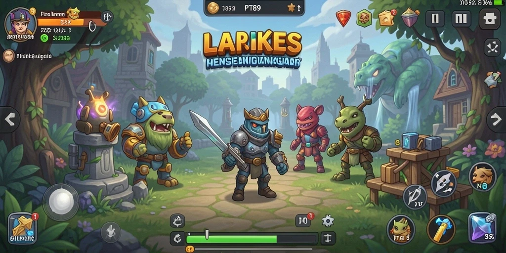 Tangkapan layar utama PT89 menampilkan gameplay yang menarik dengan pengalaman Idle yang intens.