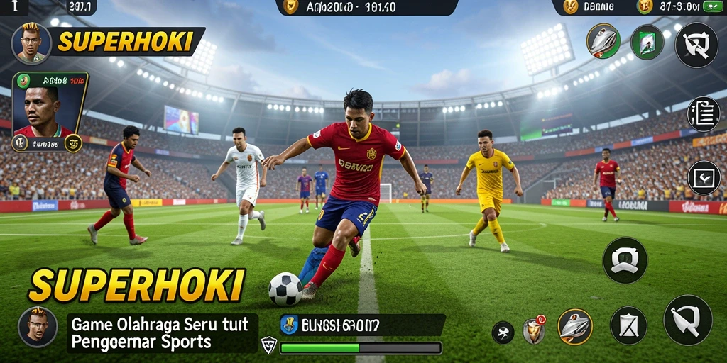 Screenshot SUPERHOKI menampilkan pertandingan olahraga yang seru dan kompetitif.