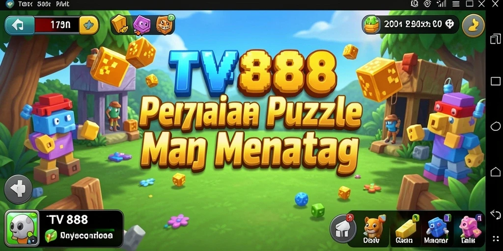 Tampilan gameplay TV888 dengan variasi puzzle yang menarik.